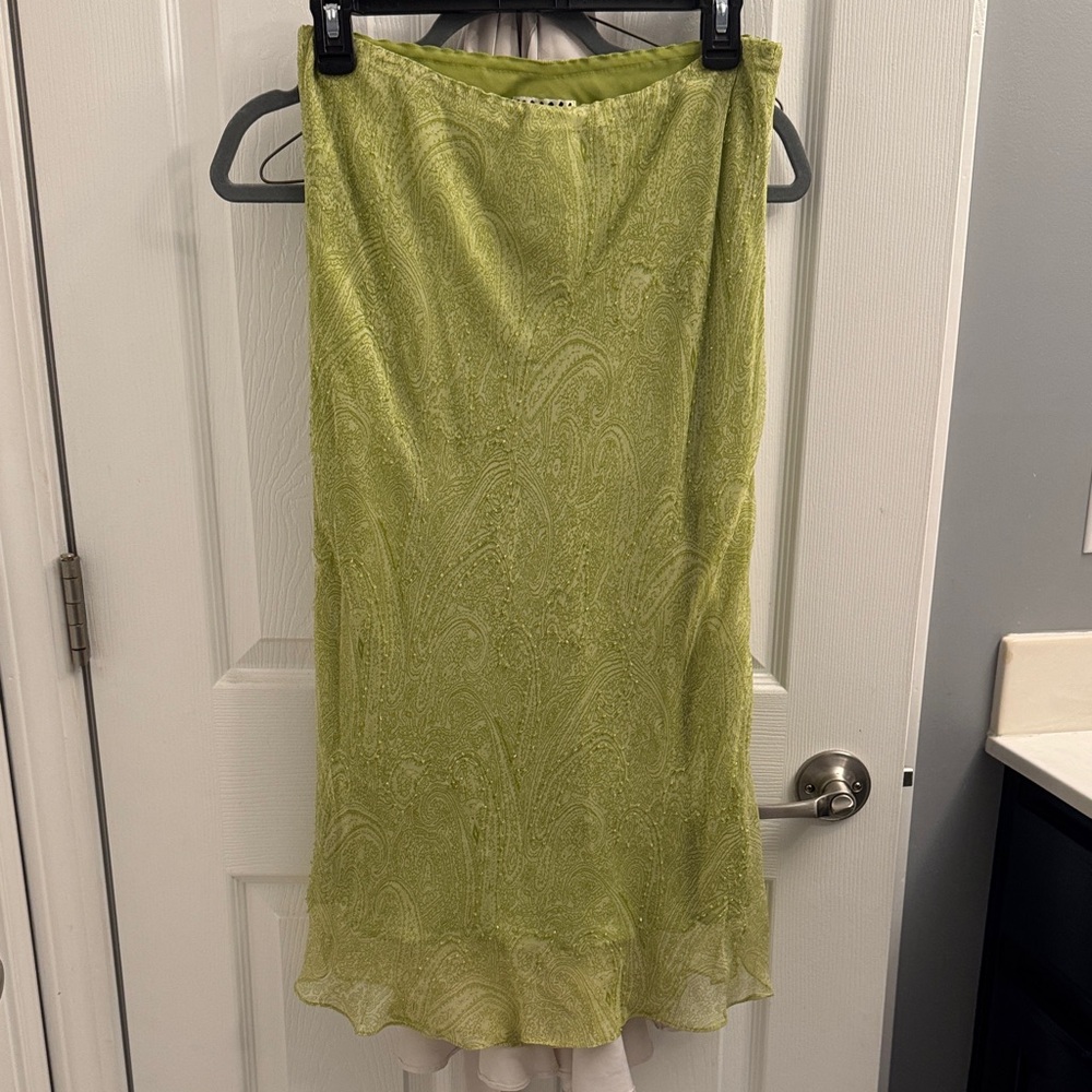 Ice Lime Green Pencil Skirt